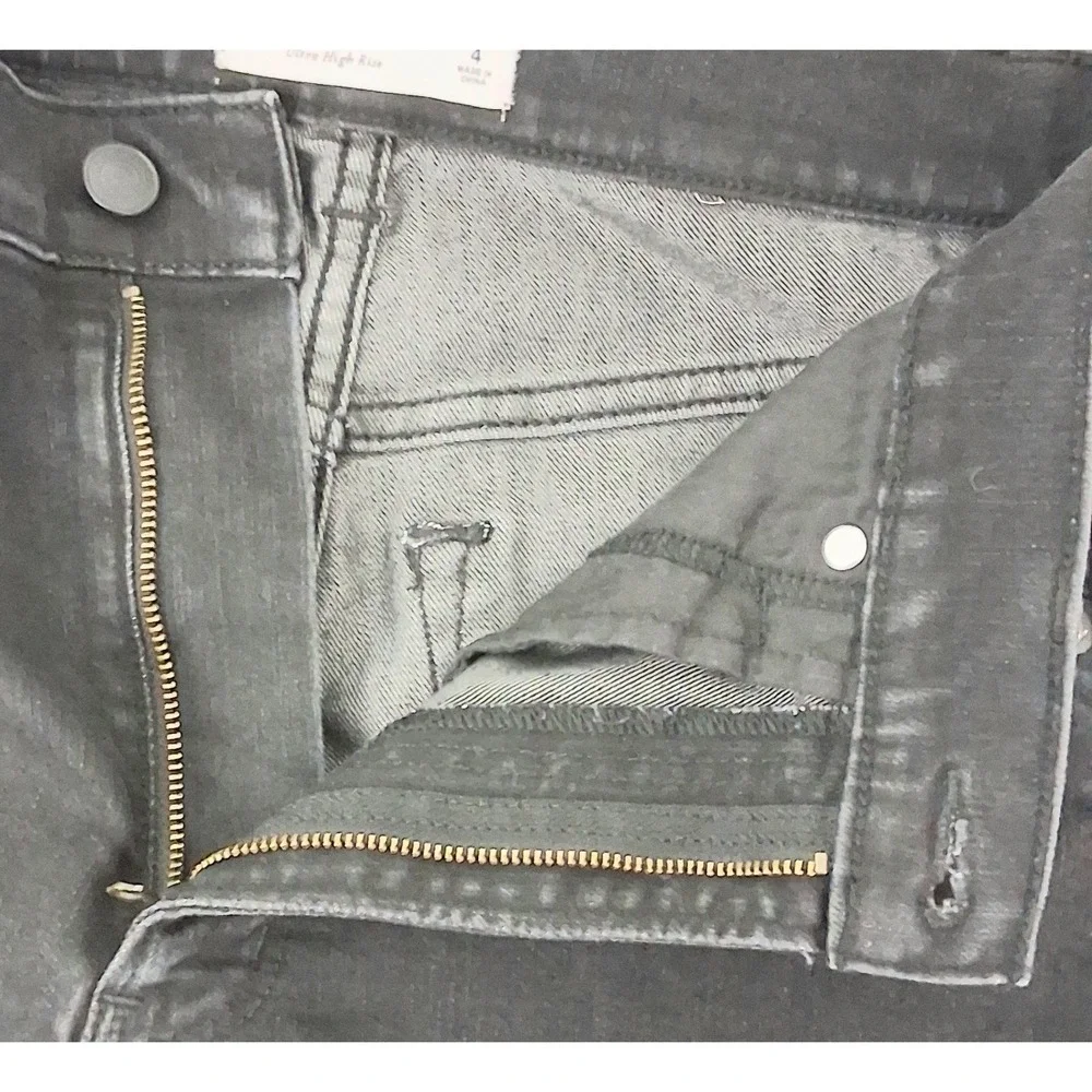 Abercrombie Fitch Jeans Women's 27 Black Flare High Rise Pockets Hippie Bohemian